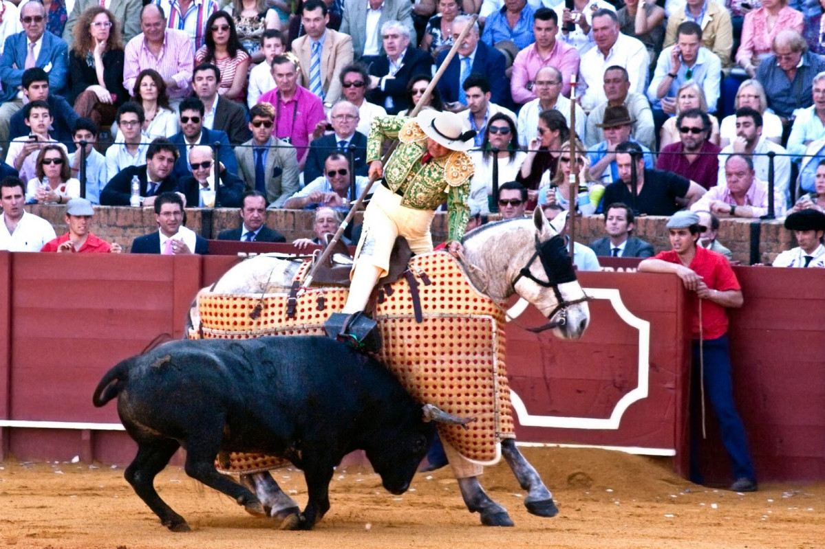 Picador bullfight in seville