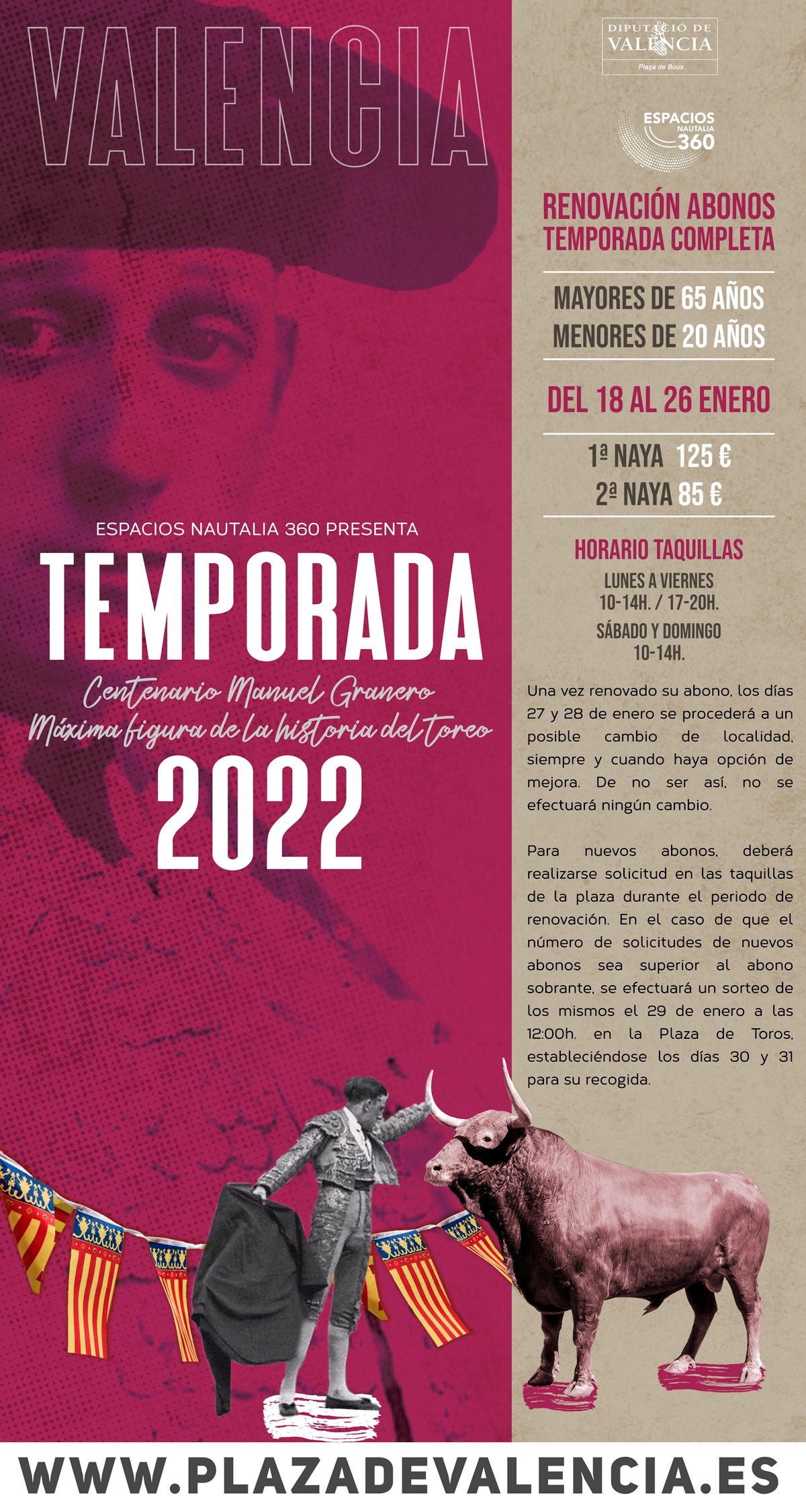 Cartel valencia 2022. Homenajje a Granero