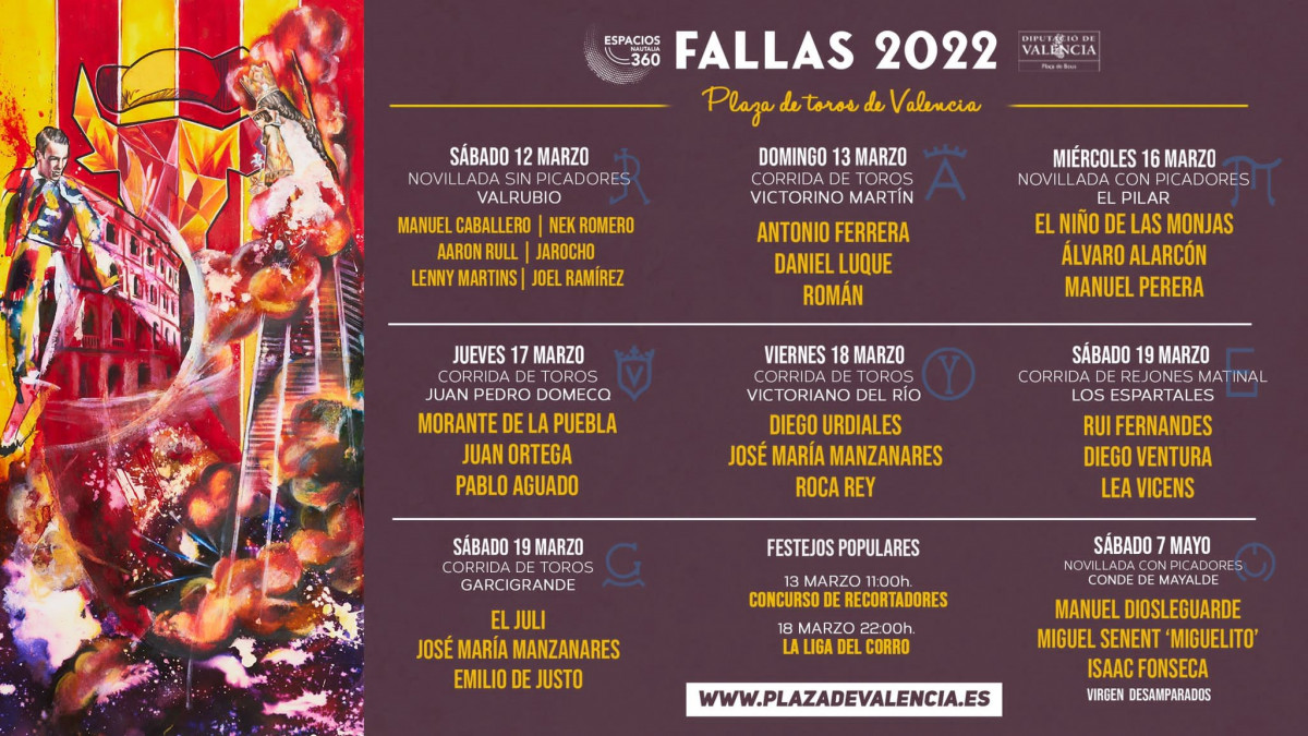 Cartel fallas 2022. rectangular