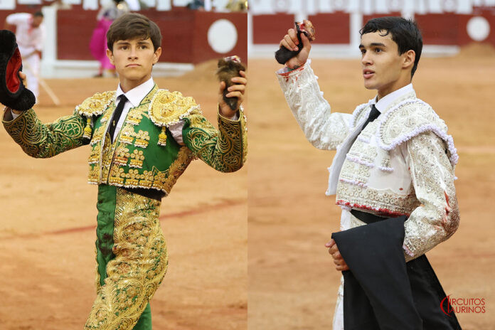 Aaron Palacio y Tomas Bastos primeras orejas de la Feria de Begona 696x464
